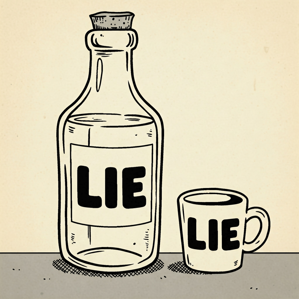 Sell me a lie and I’ll drink 